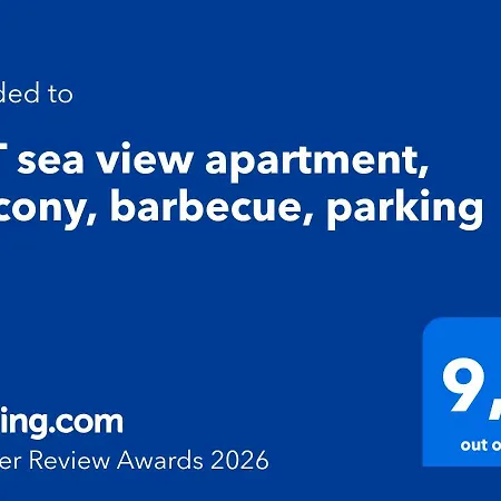 Lägenhet T&t Sea View Apartment, Balcony, Barbecue, Parking *